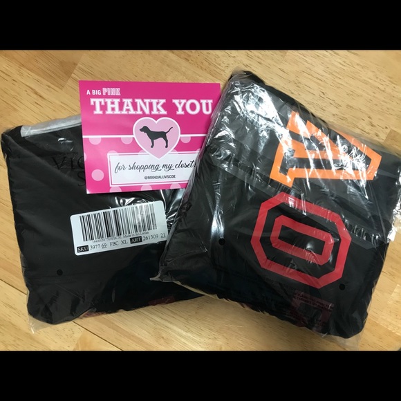 ❗️LAST💕VS PINK BLACK RAINBOW LOGO COTTON LEGGINGS - Picture 6 of 6